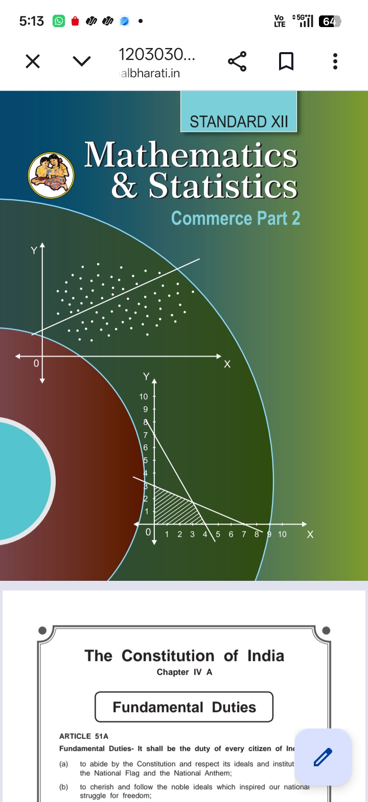 Mathematics part 2 commerce 12th thumbnail